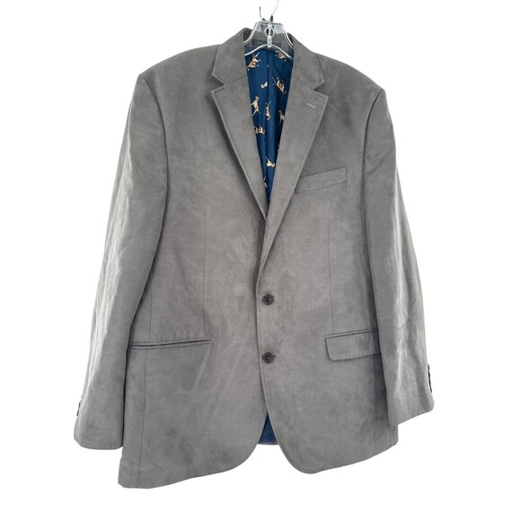 Lauren Ralph Lauren Gray Blazer Sport Coat Two Button Jacket Lining Menswear - Picture 1 of 8